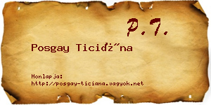 Posgay Ticiána névjegykártya